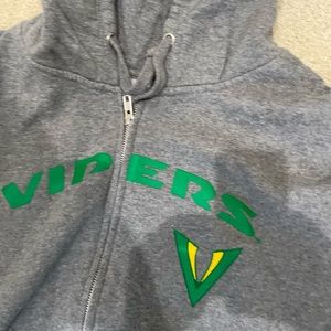 Tampa Vipers XL Sweatshirt Grey Zip Hoodie
